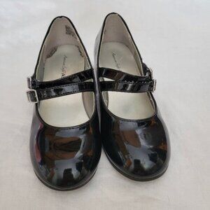 🐞American Eagle Size 12 Girl's Shoes Black Mary Jane Dressy faux patent leather